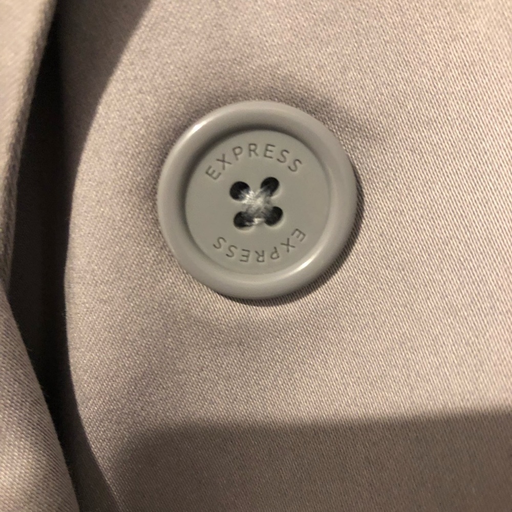 NWOT Express slate grey button details blazer business casual - Picture 4 of 12